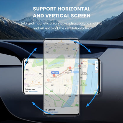 Two-Pack Magnetic Car Phone Mount with Round 4.6cm Heads, Short Bodies and Black Adhesive Dashboard Bases