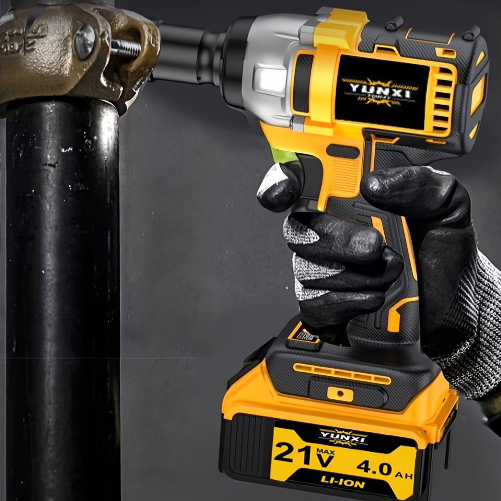 21V Cordless Drill Brushless Impact Wrench Multifunctional, Lithium Battery, Quick Charger, Variable Speed