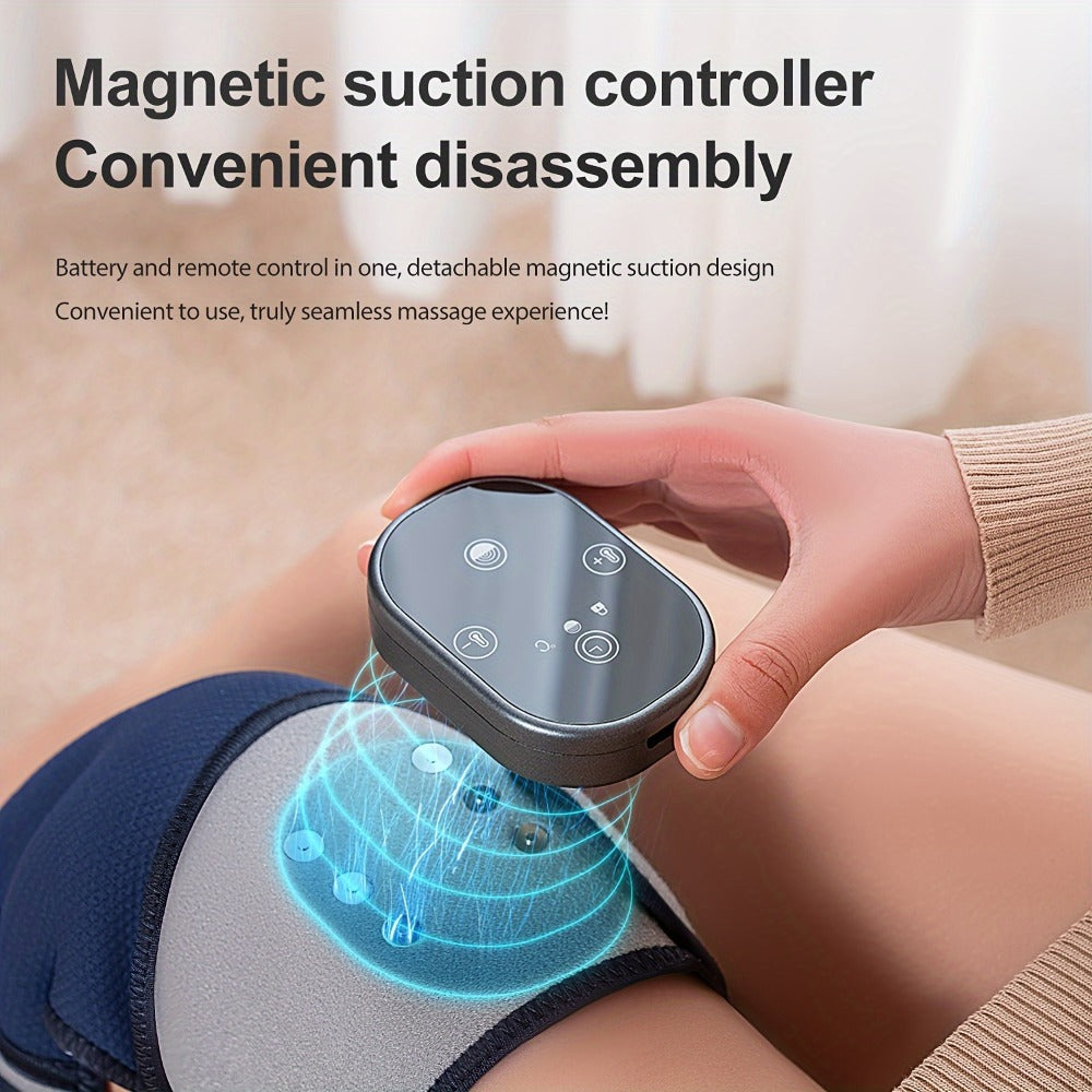 Electric Heated Knee Massager 3-in-1, Vibrating Heating Pad for Knee Shoulder Elbow, 5 Temperature Settings 45-65°C