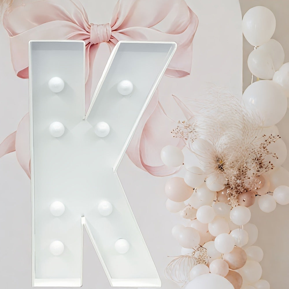 Marquee Letter Lights 3ft LED Light Up Letters for Weddings, Proposals & Celebrations – Cool White Lighted KT Board DIY Display Frame