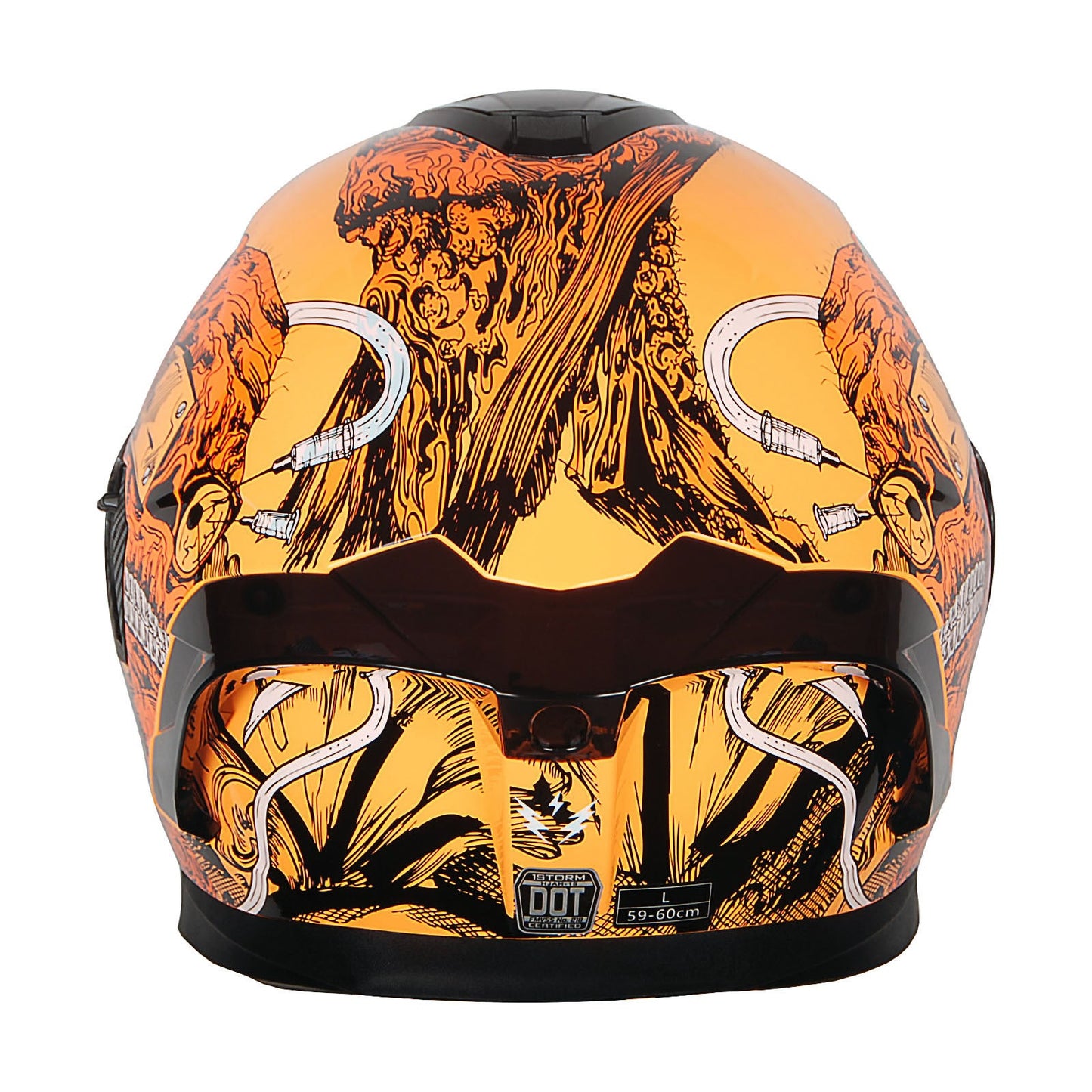 Motorcycle Helmet Full-Face Dual-Visor Shell with Clear Outer Shield, Smoked Inner Visor, Nine Colors and S-XL Sizes