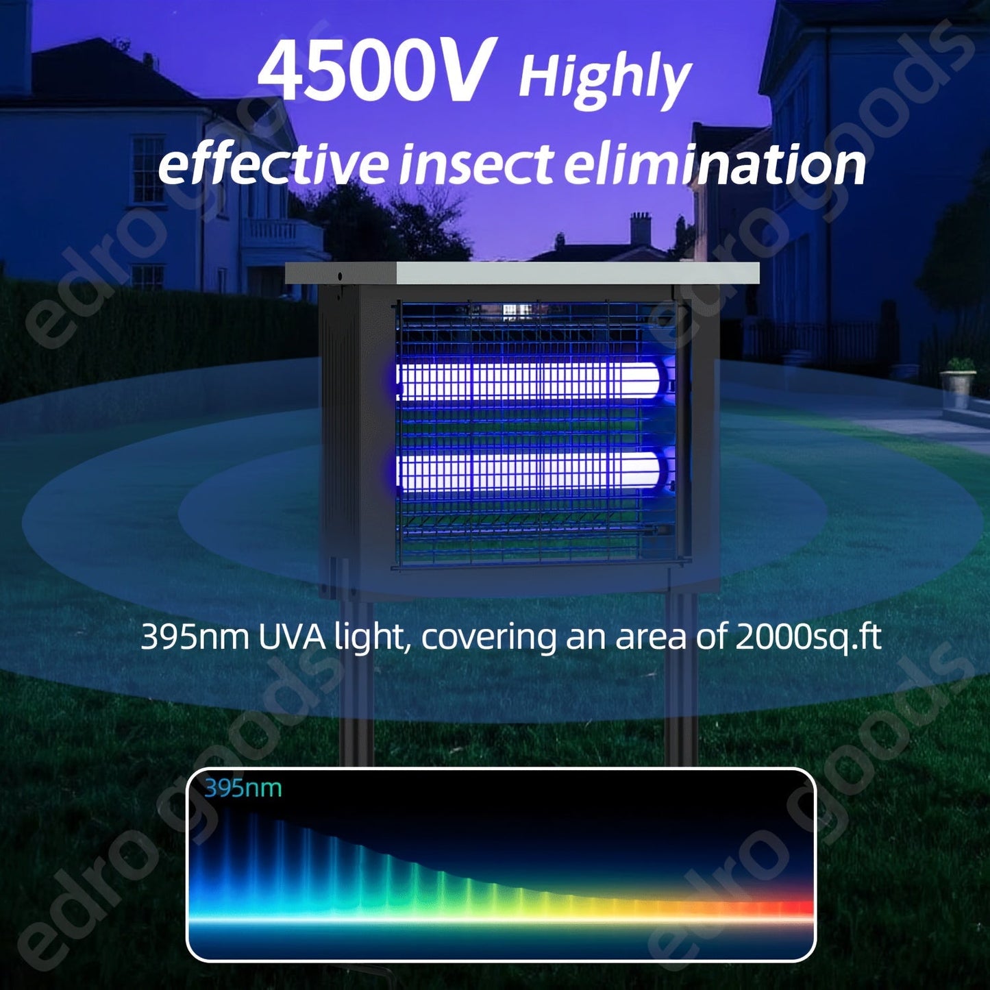 Solar Bug Zapper Outdoor Rechargeable | Patio Garden Backyard Camping