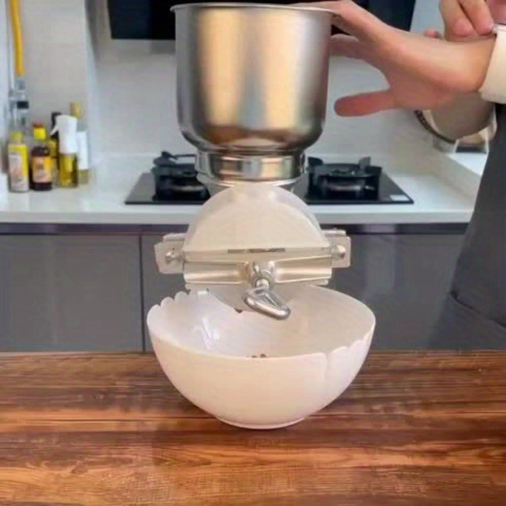 Cast Iron Grain Mill Manual Grain Grinder, Hand Crank Food Mill, High Hopper with Clamp & Shield