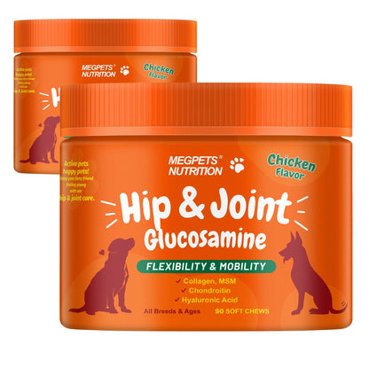 Dog Joint Supplement Chews – Glucosamine, Chondroitin & Alaskan Salmon Oil for Dogs & Cats, Mobility & Cartilage Support