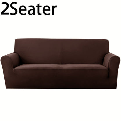 Sofa Cover Elastic Stretch Slipcover for 1, 2, 3 or 4-Seater Sofas in Seven Solid Colors with Model-Specific Size and Color Options