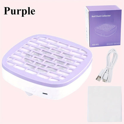 Nail Dust Collector Desktop USB Electric Nail Vacuum Fan Powerful Suction Powder Removal Machine with Filter