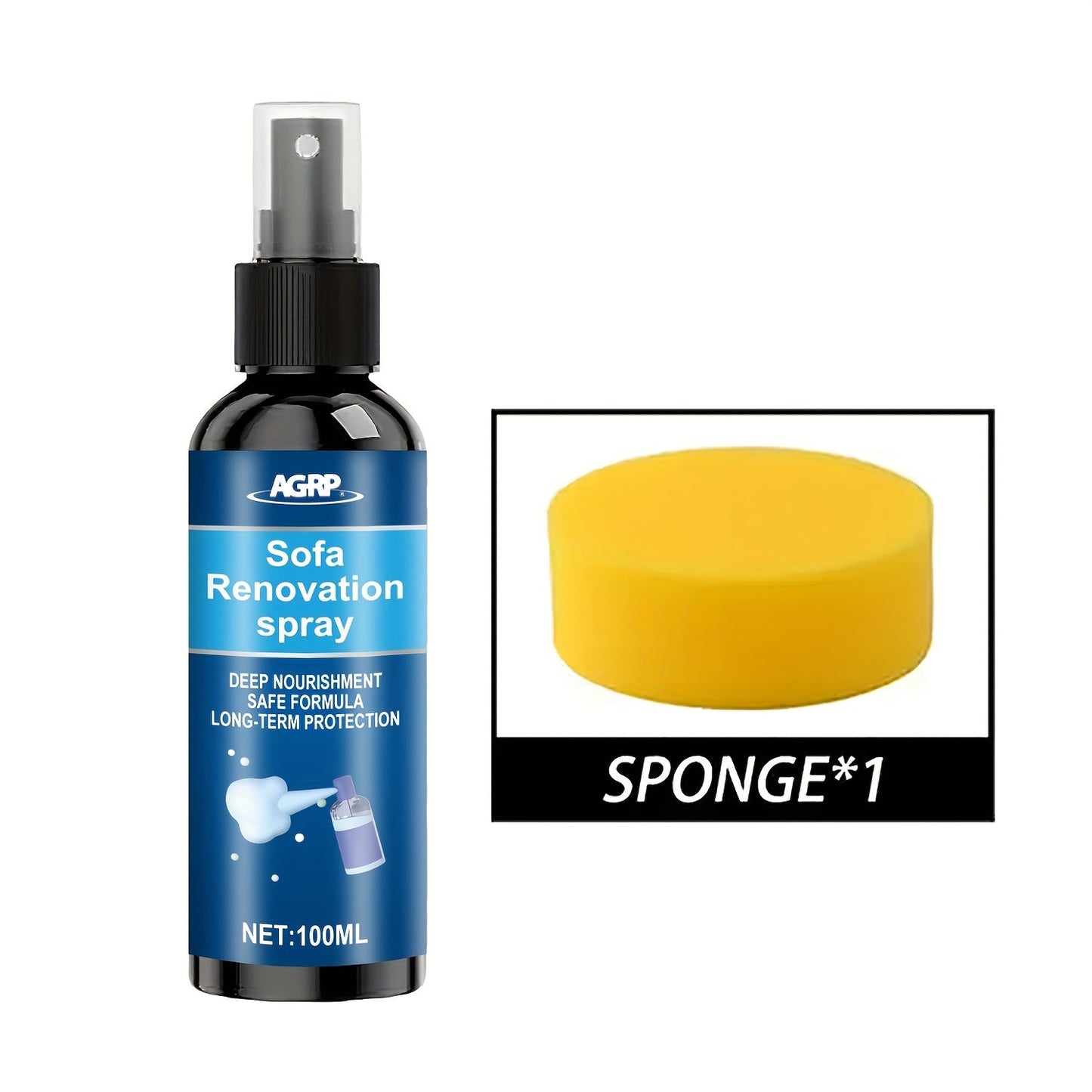 Car Interior Renovator Spray – Multi-Purpose Plastic Restorer & Fabric Seat Protector, Long-Lasting UV Protection, Easy Application