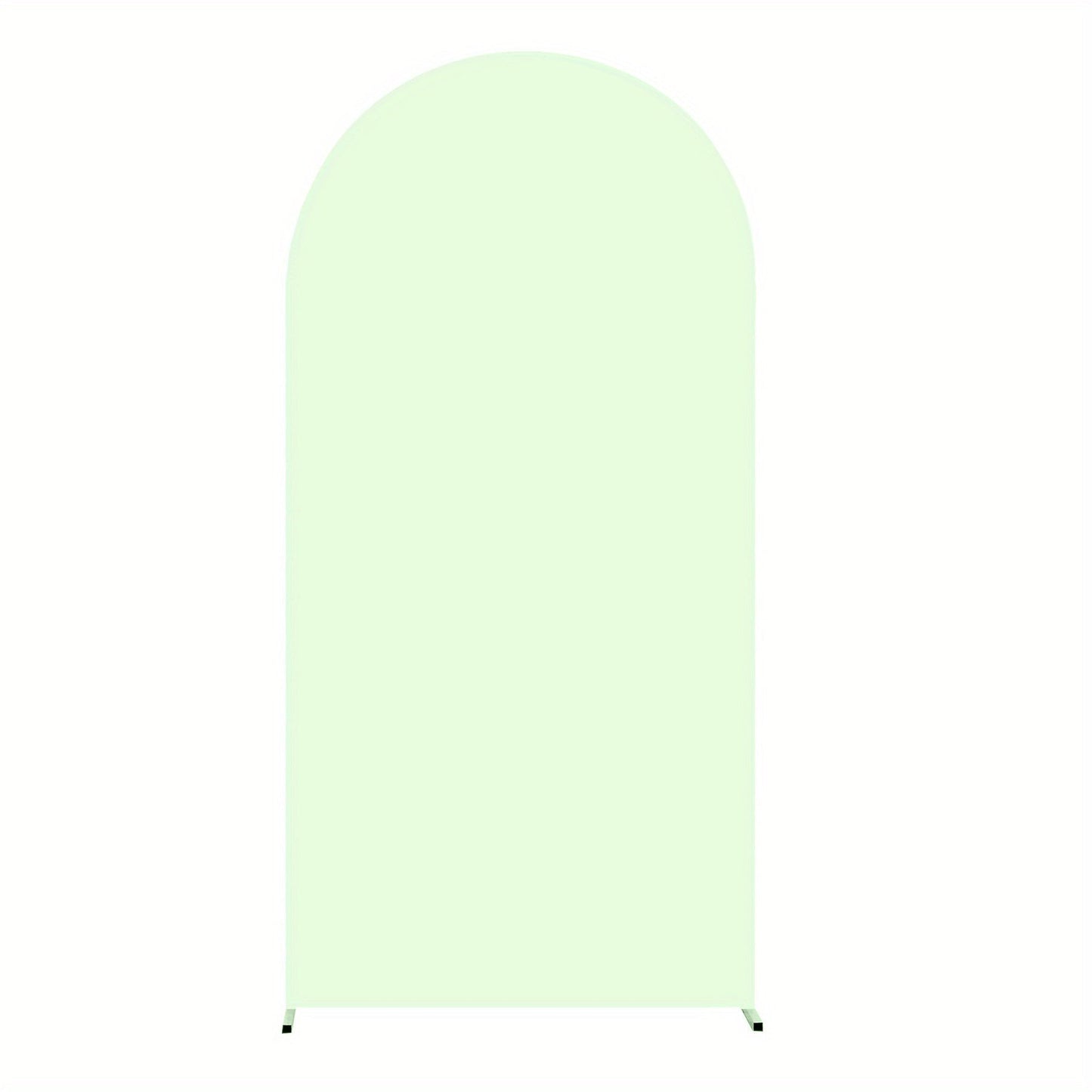 Wedding Arch Cover 6ft Polyester Fitted Round Top Backdrop Cover, Wrinkle-Free Machine Washable, for Wedding Ceremony Birthday Party Gender