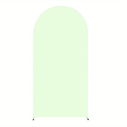 Wedding Arch Cover 6ft Polyester Fitted Round Top Backdrop Cover, Wrinkle-Free Machine Washable, for Wedding Ceremony Birthday Party Gender