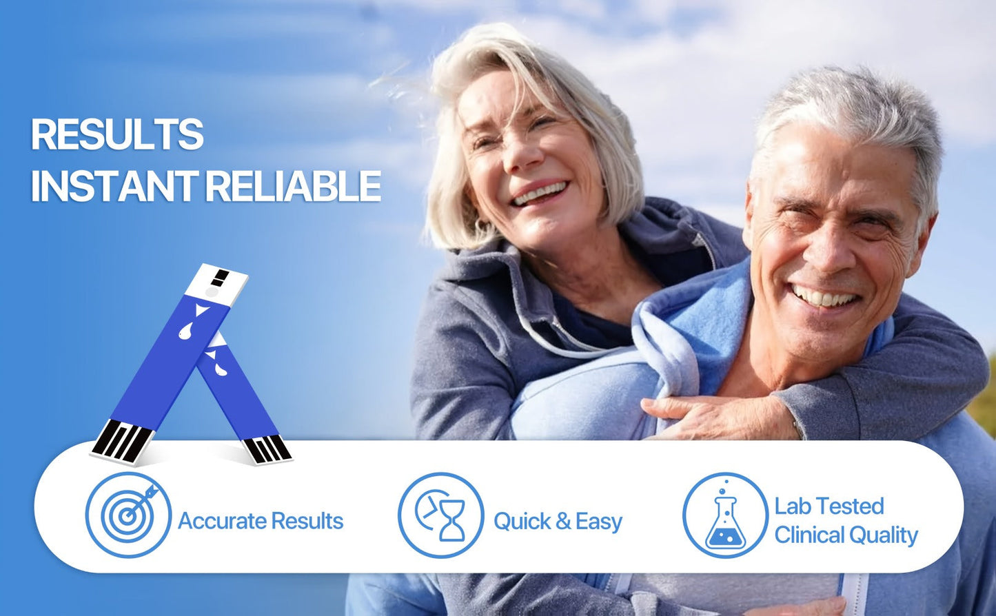 Blood Sugar Test Strips 100 Count Compatible with G-425-1 G-425-2 G-425-3 Glucose Meter for Entryways, Bedrooms and Living Spaces
