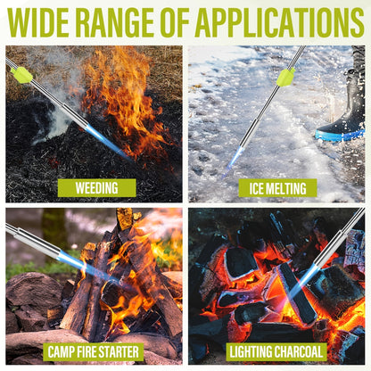 Propane Weed Torch, Flame Weeder Ice Melter Outdoor Roof Driveway for Garden, Patio and Yard Use