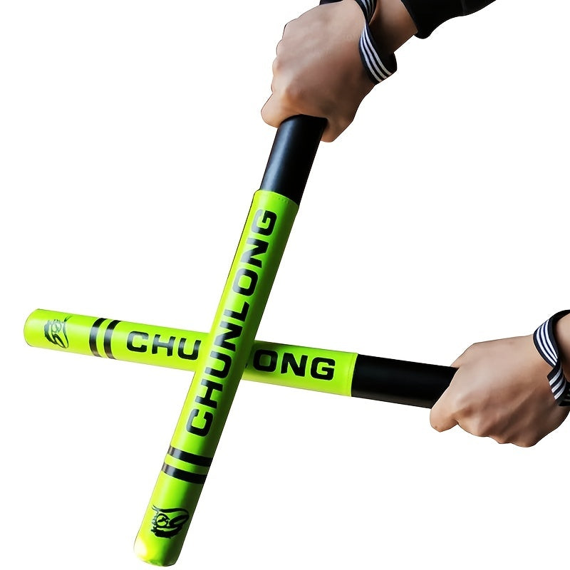 Pair of 46 cm Handheld Boxing Target Sticks in Green, Blue, Yellow or Purple with Wrist Lanyards
