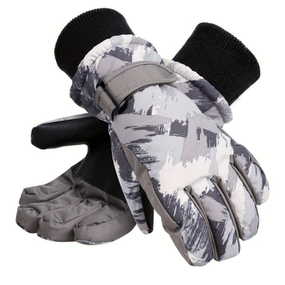 Winter Ski Gloves for Skiing & Cycling – Windproof Waterproof Thermal Gloves for Men & Women, Non-Slip Grip, Touchscreen Compatible