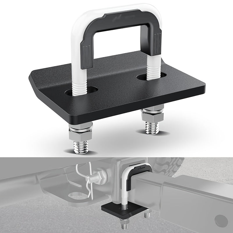 Trailer Hitch Tightener Anti Rattle Stabilizer 2 Inch Heavy Duty Steel U-Bolt with Rubber Cover Hitch Mount Wobble Eliminator for 2"