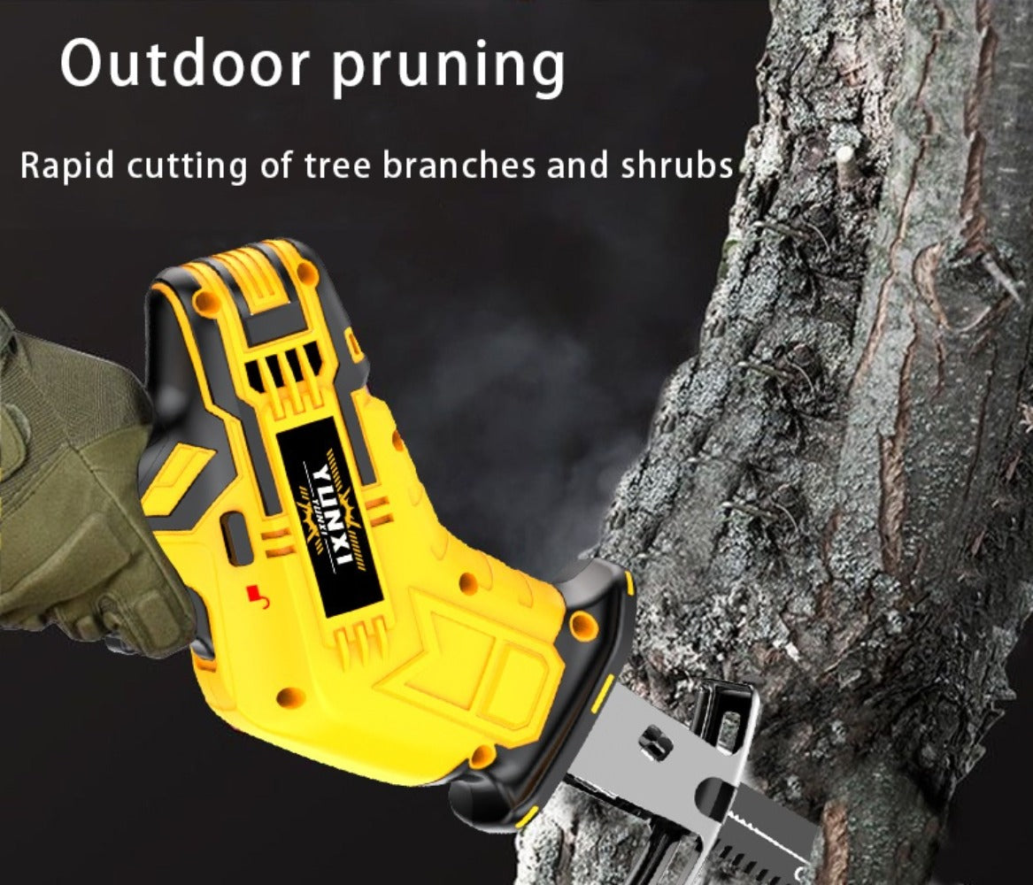 Cordless Reciprocating Saw - Electric Reciprocating Saw with Safety Lock, Large Battery & Charger