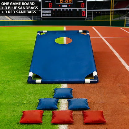Portable Bean Bag Toss Game Set, 2 Foldable Boards & 12 Bean Bags, Outdoor Party Backyard Camping Game for Kids & Adults