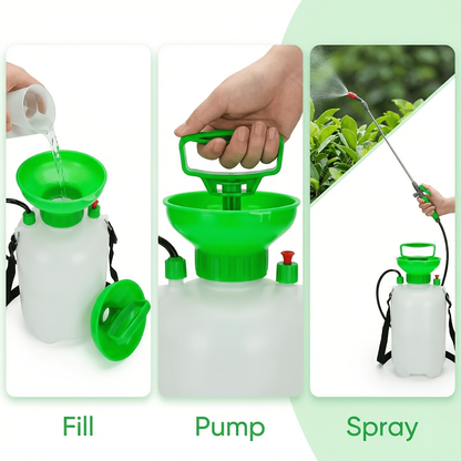 Garden Pressure Sprayer 1.32 Gallon Hand Pump Sprayer with Shoulder Strap Adjustable Nozzle for Plant Watering Lawn Care Pest Control
