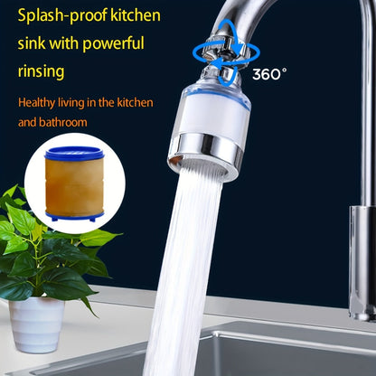 Faucet Aerator 360° Rotating Sink Filter – Universal Pressurized Spray Head for Kitchen & Bathroom, Adjustable Water Flow, Easy Install