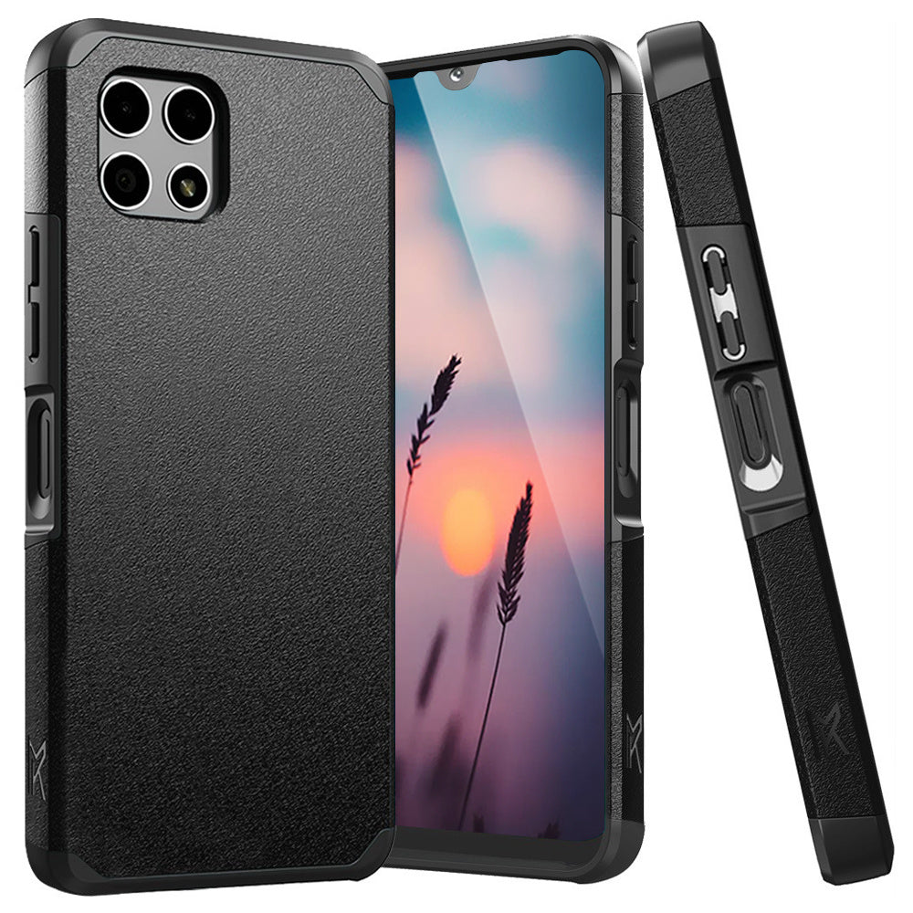 Phone Case Dual-Layer PC and TPU Cover for T-Mobile Revvl 7 5G in Red, Purple, Pink, Black, Gray or Blue