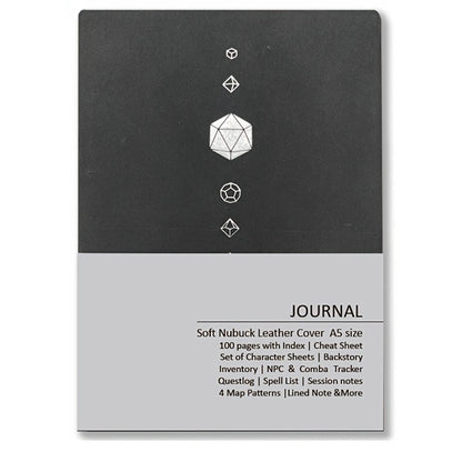 DnD Campaign Journal for D&D 5e & 5R Players, RPG Notebook with Character Sheets, Spell Tracker, Quest Log