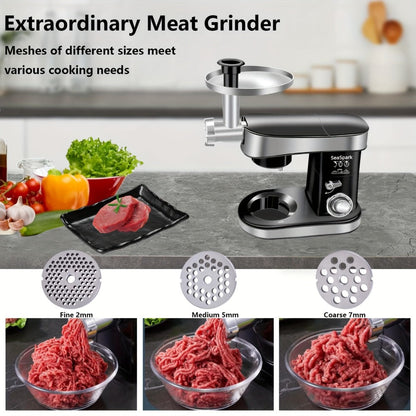 Stand Mixer 6-in-1 400W with 6.3QT Stainless Steel Bowl for Home Cooking, Dining and Outdoor Meals