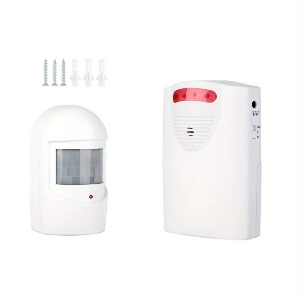 Wireless Driveway Alarm Motion Sensor, Infrared PIR Security Alert System 328ft Range 110dB Chime