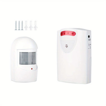 Wireless Driveway Alarm Motion Sensor, Infrared PIR Security Alert System 328ft Range 110dB Chime