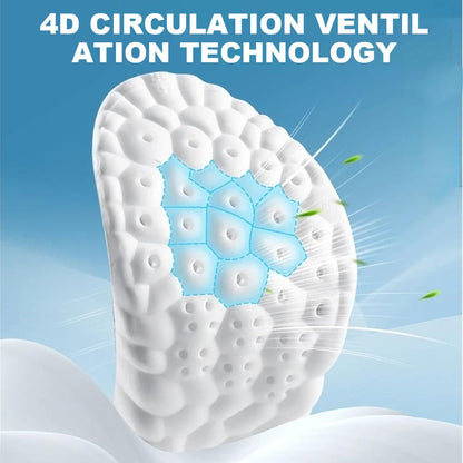 Three-Pair 4D Foam Shoe Inserts in Gray or Orange with Five EU Size Options for Everyday Footwear
