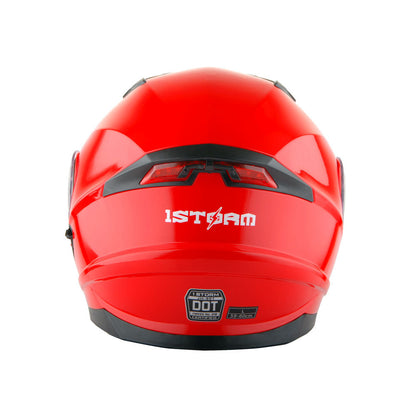 Motorcycle Helmet Modular Flip-Up Design with Dual Visors, Optional Three-Mode LED Tail Light and S-XL Sizes
