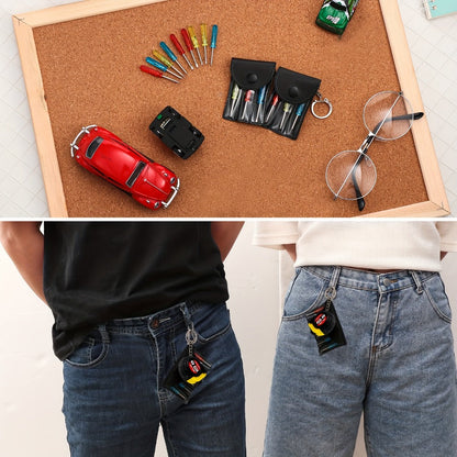 Mini Tape Measure & Screwdriver Keychain Tool Set 96 Pack, Bulk Party Favors for Men, Father's Day Gifts