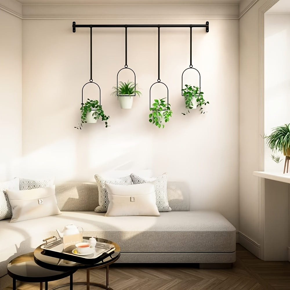 Hanging Planter | Adjustable Metal Wall Rack Indoor Herb Window Pot