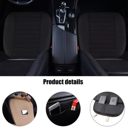 Backless Car Seat Cushion Two-Piece Front Pad Set with 52 x 50cm Size in Black, Beige or Gray