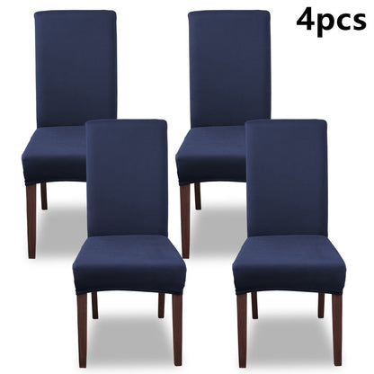 Chair Cover Set of 4 or 6 Stretch Milk-Fiber Dining Slipcovers in Eight Available Color Choices