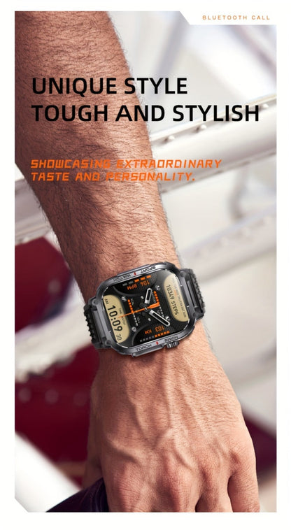 Smart Watch 2.02-Inch Rugged TFT Display with 500mAh Battery, LED Flashlight and Wireless Calling