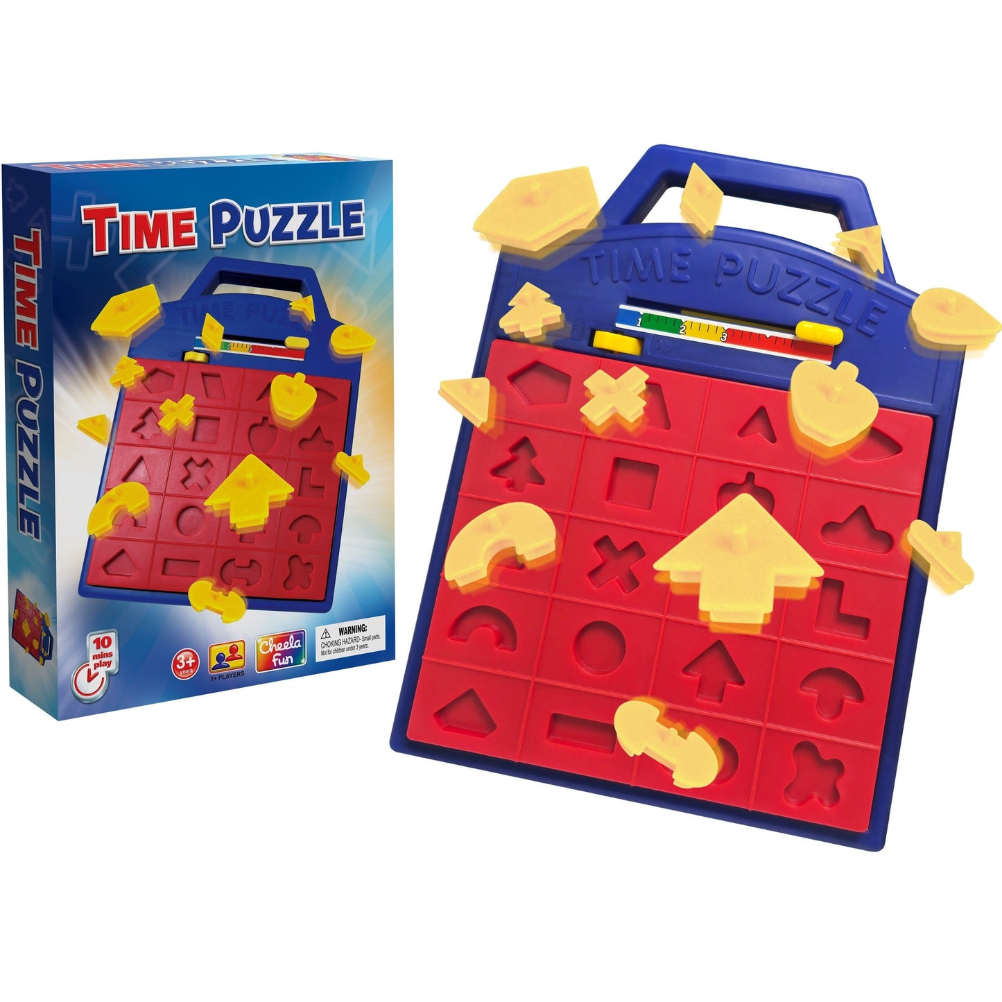 Shape Puzzle Pop-Up Board Game for Kids, Interactive Timer Matching Game with 3 Difficulty Levels