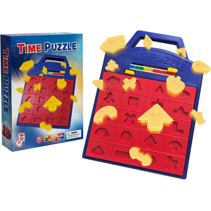 Shape Puzzle Pop-Up Board Game for Kids, Interactive Timer Matching Game with 3 Difficulty Levels