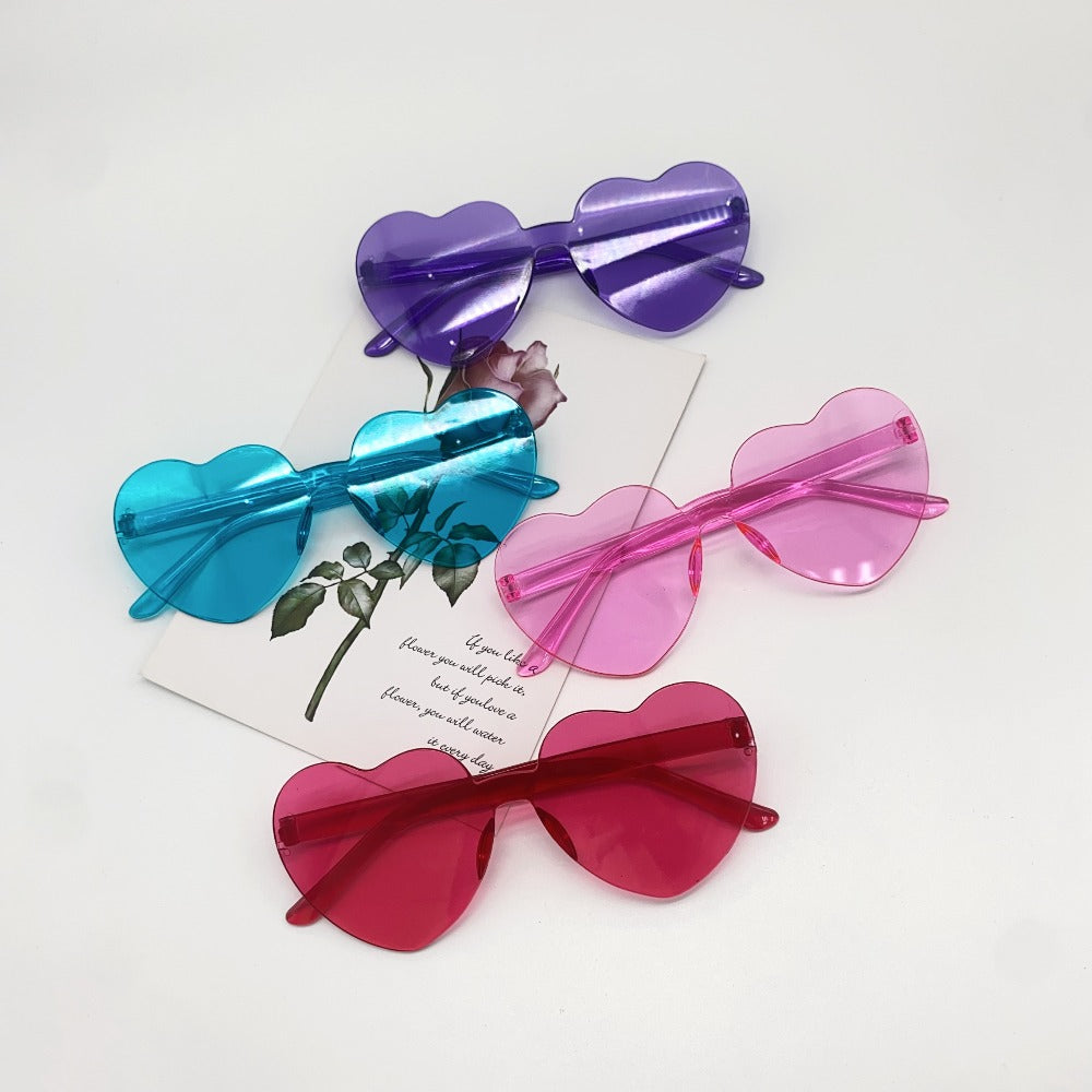 Heart Shaped Glasses 25 Pack Candy Color Party Sunglasses Bulk for Photo Booth Props for Parties, Celebrations and Guest Favors