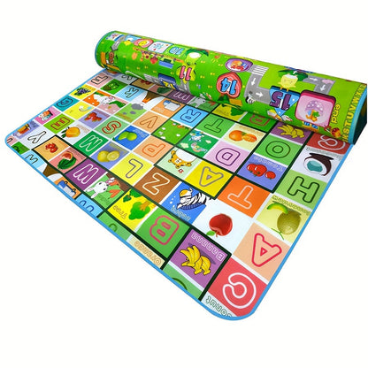 Double-Sided Foldable Foam Picnic Mat, 78 x 71 Inch Portable Beach Blanket with Five Printed Pattern Options