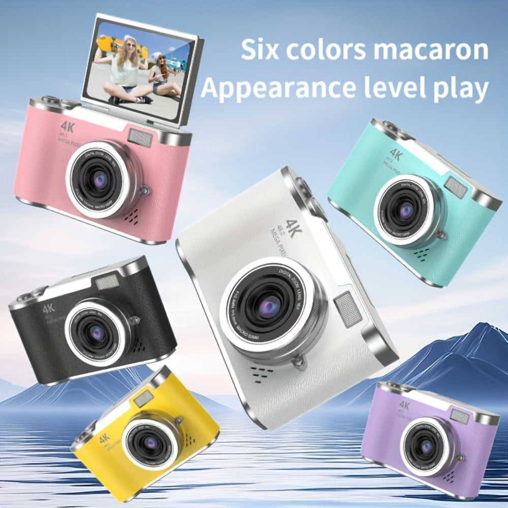 4K HD Digital Camera 2.4-Inch Flip Screen for Beginners Vlogging Photography Video Recording for an Everyday Personal Care Routine