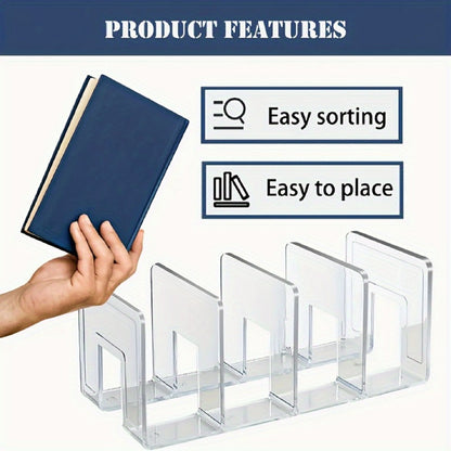 Purse Organizer for Closet 4-Pack, Clear Plastic Bag Storage Divider Shelf, Handbag Holder for Wardrobe