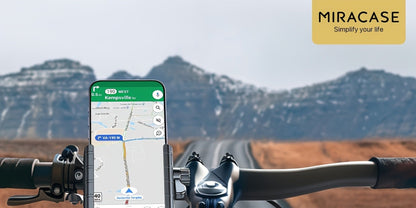 Motorcycle Phone Mount Handlebar Quick Lock – Universal Bike Phone Holder for 4"-7" Phones, No-Block Camera Design