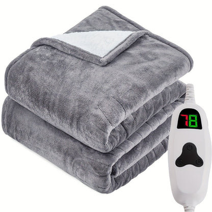 Electric Heated Blanket Dual Zone Independent Temperature Control A/B Zones for Entryways, Bedrooms and Living Spaces