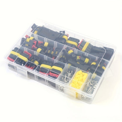 Automotive Connector Terminal Kit in 355-Piece or 352-Piece Set with 1- to 4-Pin Plugs and Seals
