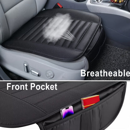 Backless Car Seat Cushion Two-Piece Front Pad Set with 52 x 50cm Size in Black, Beige or Gray