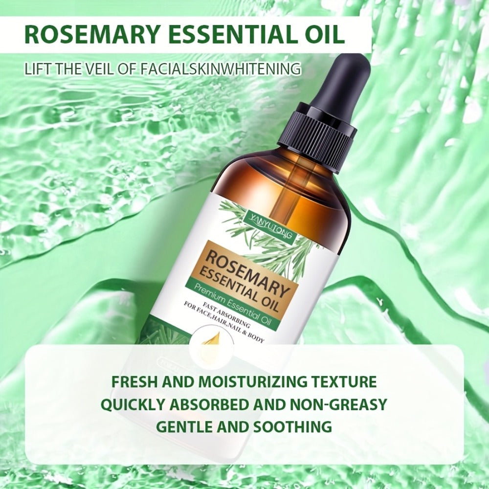 Essential Oil Rosemary External-Use Dropper Bottle with 1-Piece, 2-Piece or 1.01oz Available Options