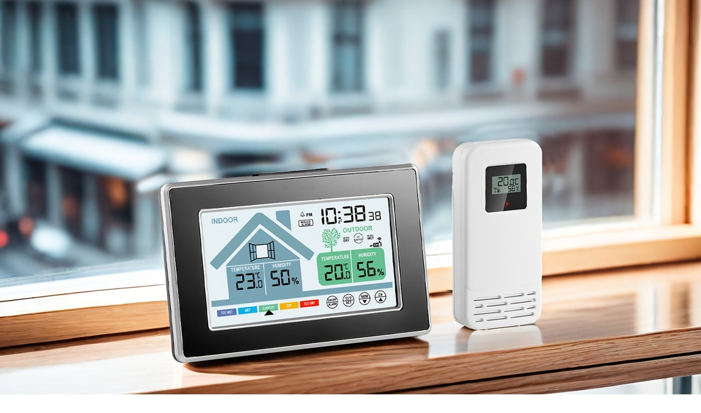 Indoor Outdoor Thermometer | Wireless Hygrometer Home Patio Greenhouse