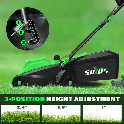 Electric Lawn Mower Corded 13-Inch 11 Amp for Garden, Patio and Yard Use, with the Listed Configuration