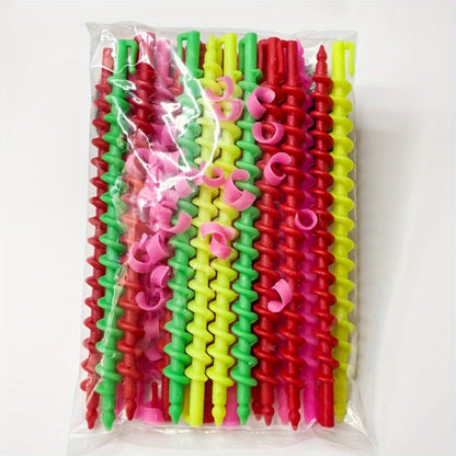 Spiral Perm Rods Set 39-42pcs – Plastic Curling Hair Sticks for Defined Curls Waves Coils Natural Hair Heatless Styling