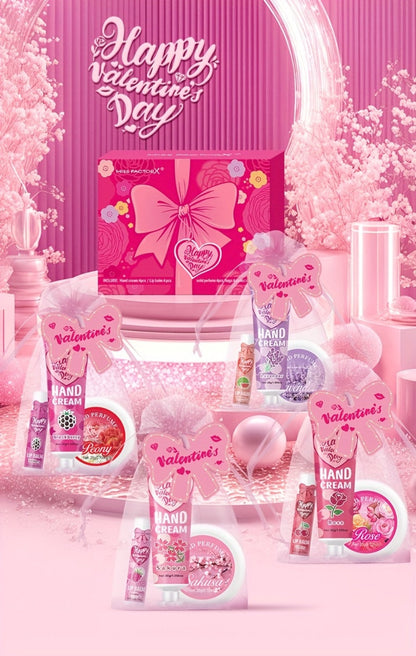 20pcs Beauty Gift Set Lip Balm Hand Cream Solid Perfume Pink Gift Bag Glossy Finish All Skin for Makeup, Travel and Everyday Vanity Use