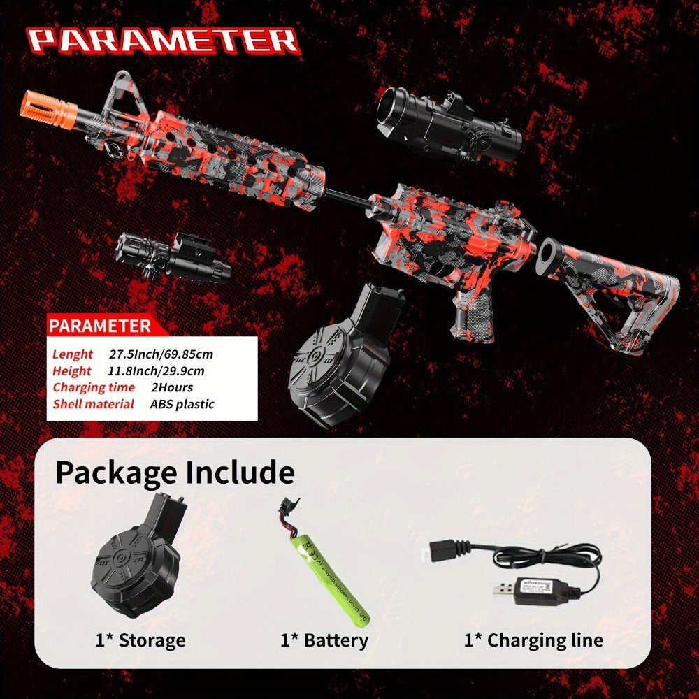 Large Drum Magazine Dual Mode Foam Blaster, Full Auto & Semi-Auto Outdoor Team Battle Toy Gun for Kids Boys Ages 8+